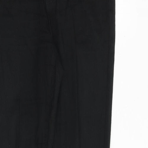 Uniqlo Womens Black Cotton Skinny Jeans Size 30 in Slim Zip