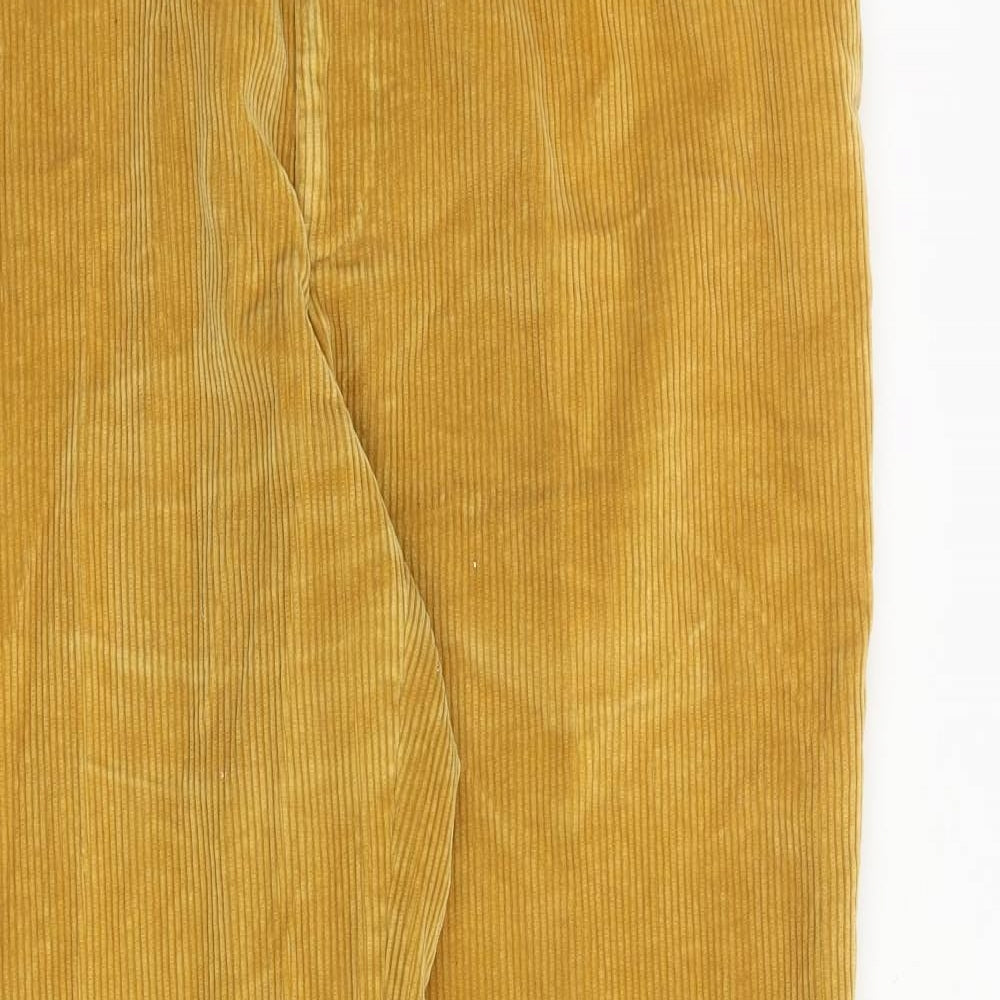 Havier Hudson Mens Yellow Cotton Trousers Size 38 in Regular Zip