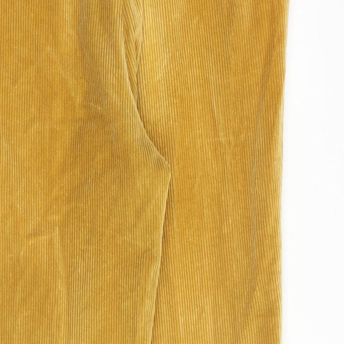 Havier Hudson Mens Yellow Cotton Trousers Size 38 in Regular Zip