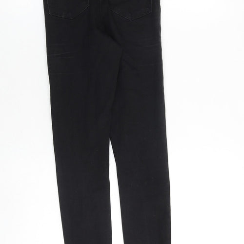 Denim & Co. Womens Black Cotton Skinny Jeans Size 6 Regular Zip