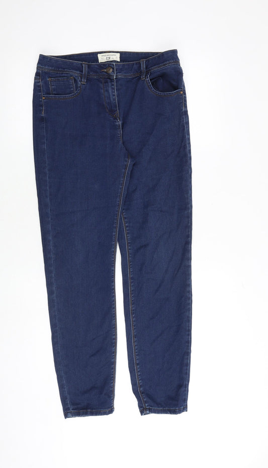 Premium Denim Collection Womens Blue Cotton Skinny Jeans Size 12 Extra-Slim Zip