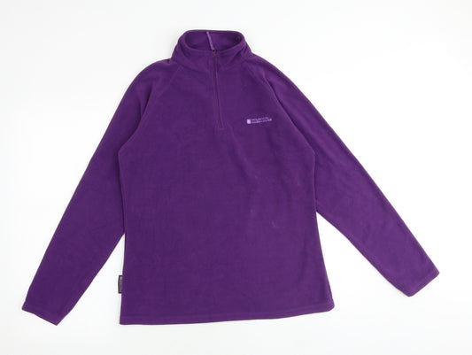 Mountain Warehouse Womens Purple Polyester Pullover Sweatshirt Size 12 Zip