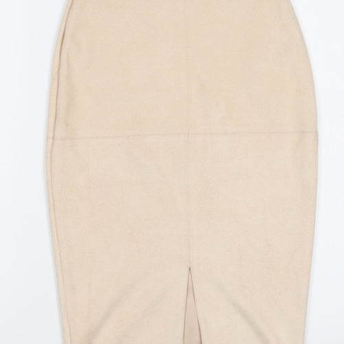 River Island Womens Beige Polyester Straight & Pencil Skirt Size 6