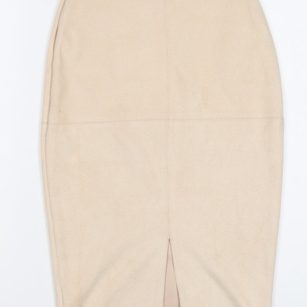 River Island Womens Beige Polyester Straight & Pencil Skirt Size 6