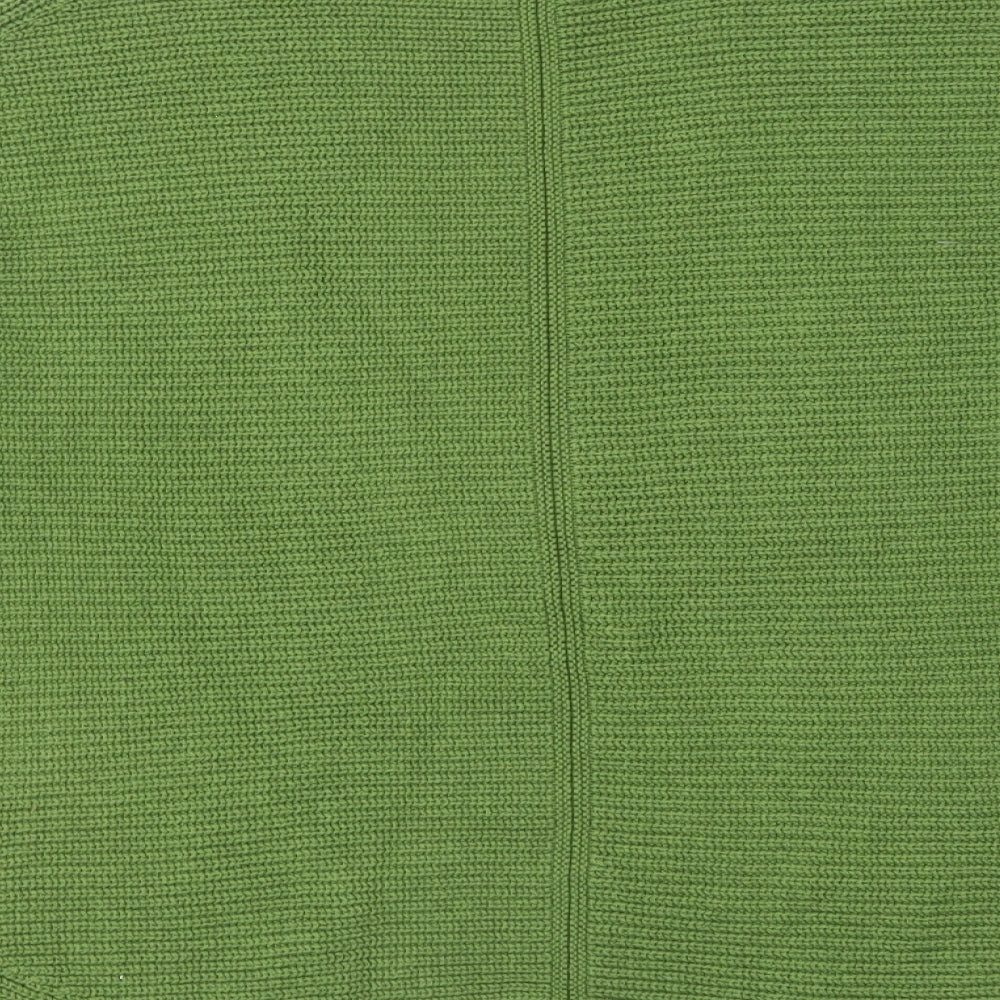 White Stuff Womens Green Round Neck Wool Pullover Jumper Size 10