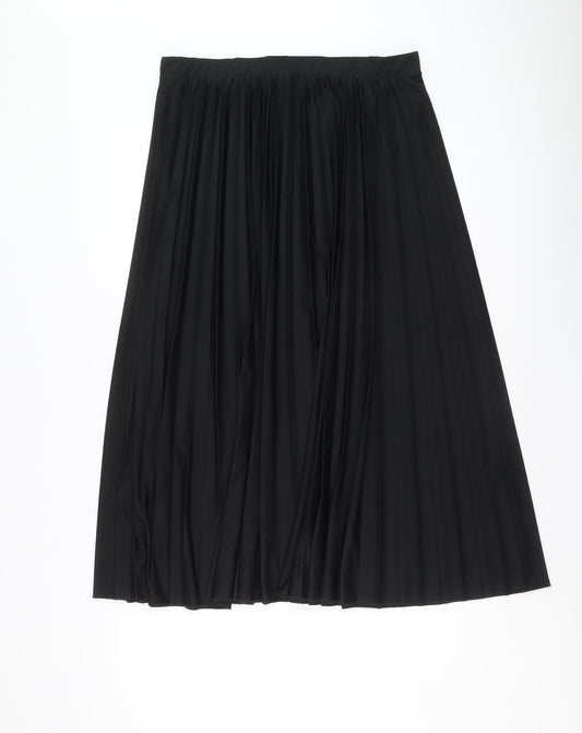 ASOS Womens Black Polyester Pleated Skirt Size 16