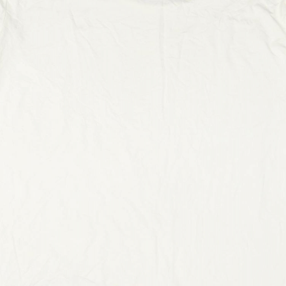 Mr Max Womens Ivory Viscose Basic T-Shirt Size 3XL Round Neck