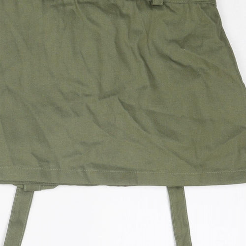 PRETTYLITTLETHING Womens Green Polyester Cargo Skirt Size 6 Zip