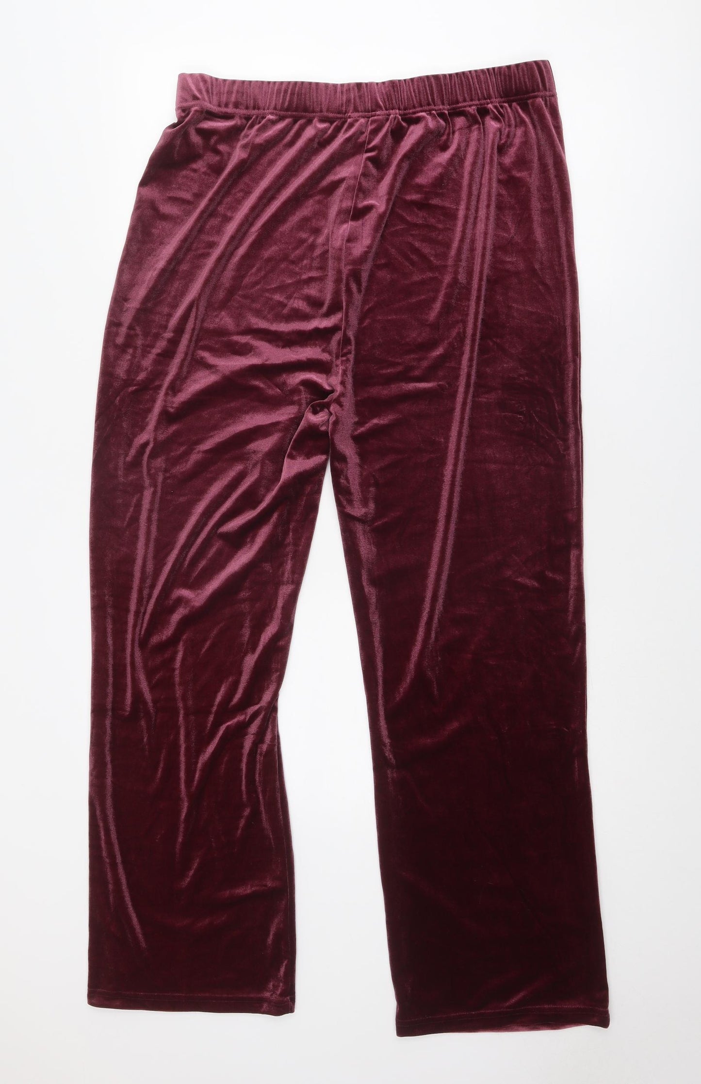Cotton Traders Womens Purple Polyester Trousers Size 18 Regular