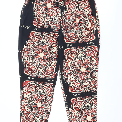 River Island Womens Multicoloured Geometric Polyester Harem Trousers Size 12 Regular