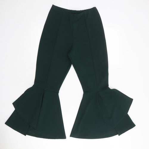 Missguided Womens Green Polyester Trousers Size 8 Regular