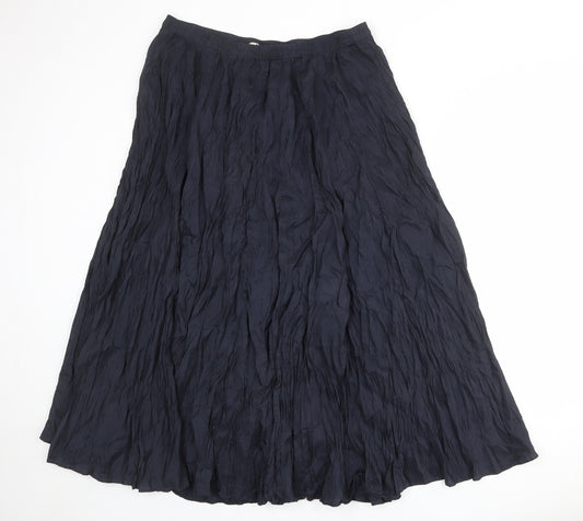 Marks and Spencer Womens Blue Silk Peasant Skirt Size 18