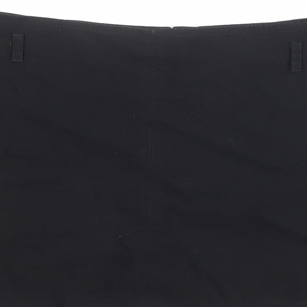 Topshop Womens Black Viscose Mini Skirt Size 12 Zip