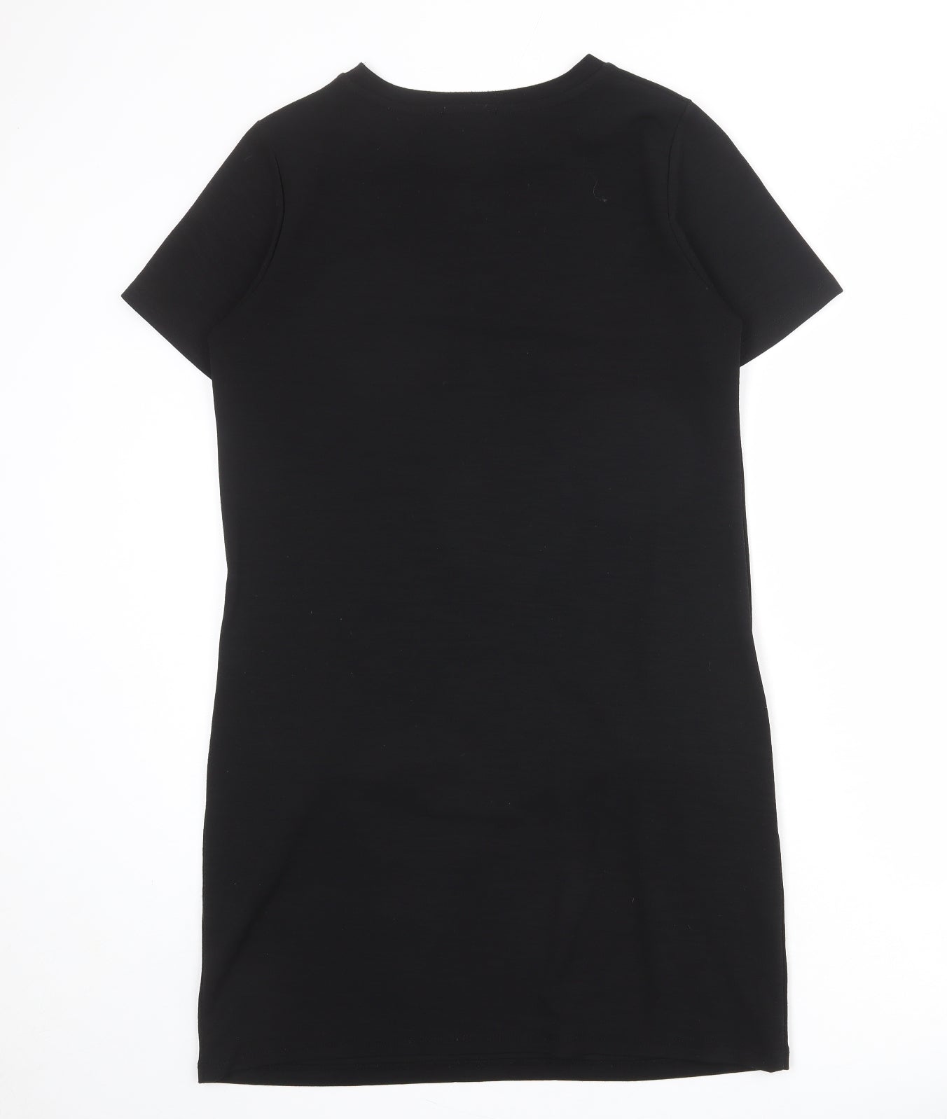 New Look Womens Black Polyester Shift Size 10 Round Neck Pullover