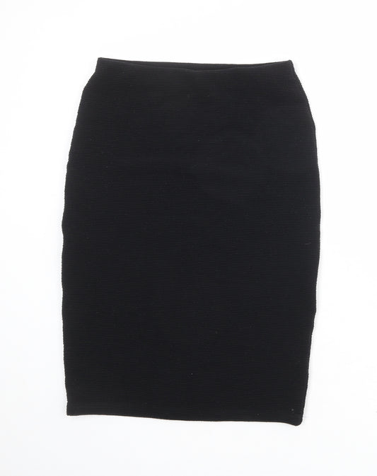 New Look Womens Black Polyester Straight & Pencil Skirt Size 12