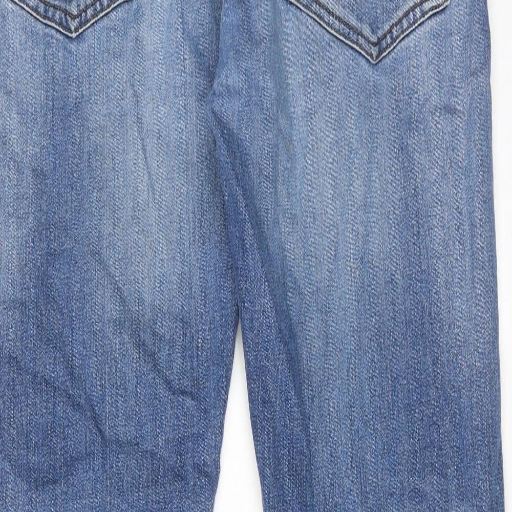 Burton Mens Blue Cotton Skinny Jeans Size 34 in Regular Button