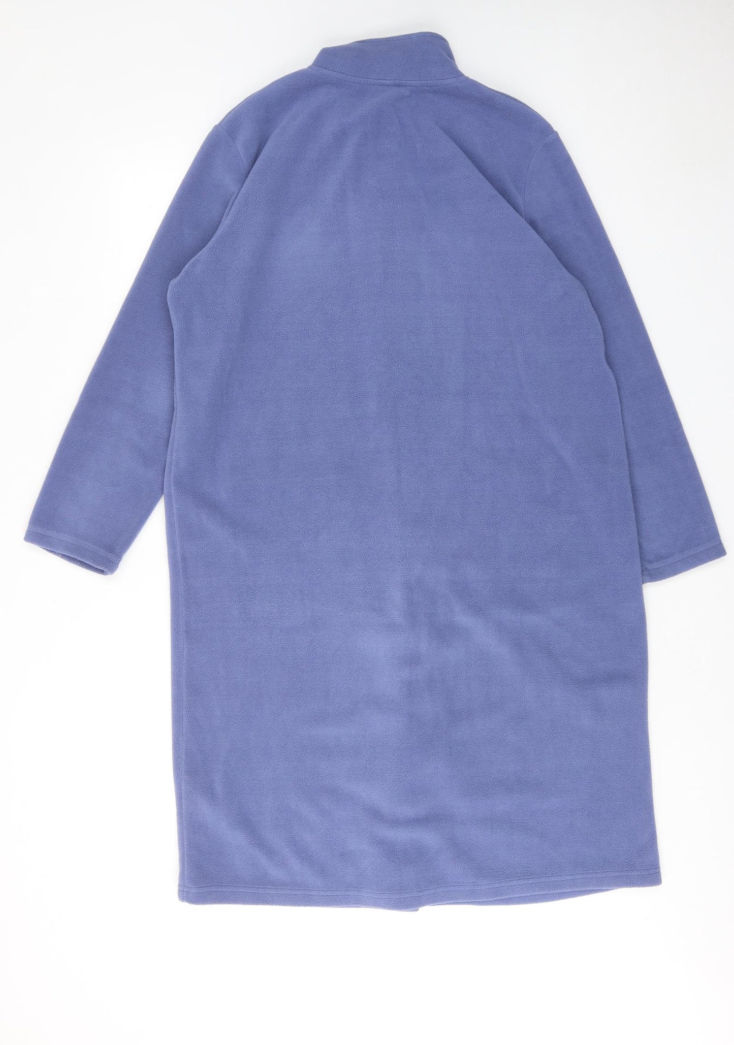 Damart Womens Purple Solid Polyester Kimono Robe Size M Button