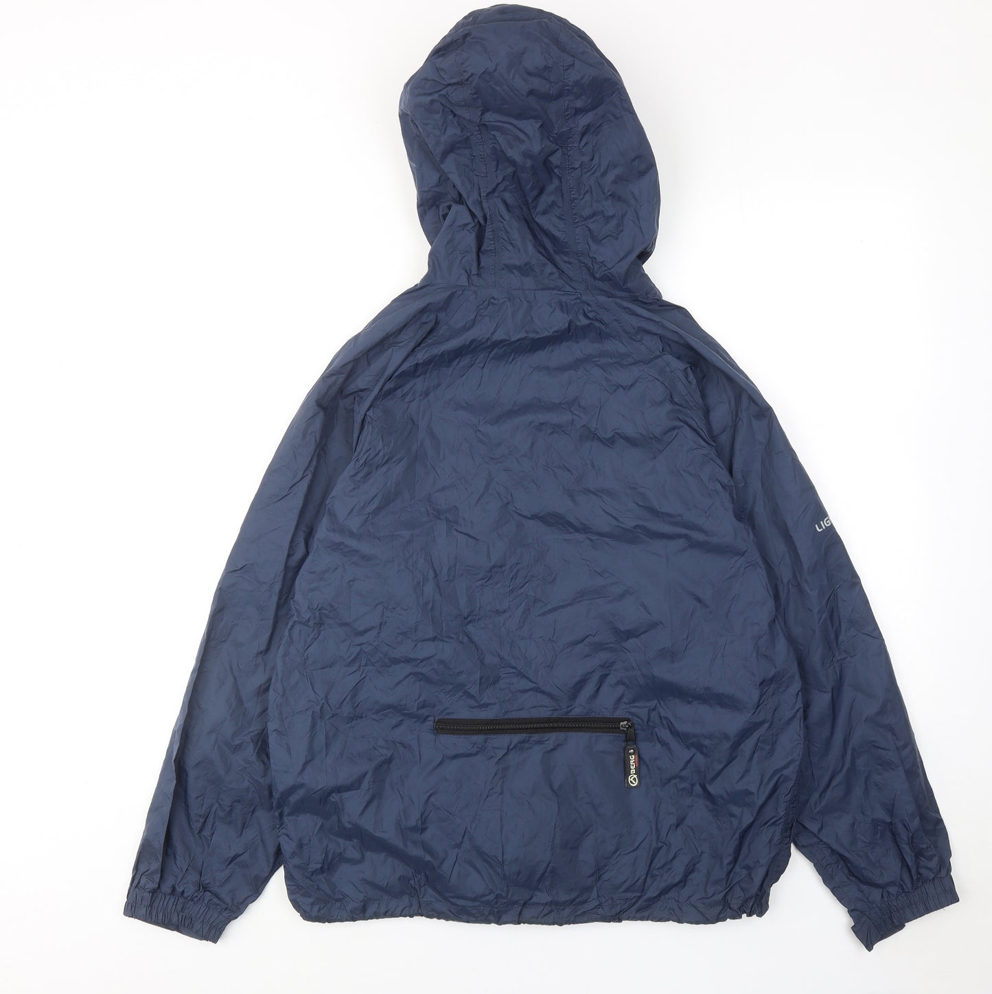 Berg Mens Blue Windbreaker Jacket Size S Zip