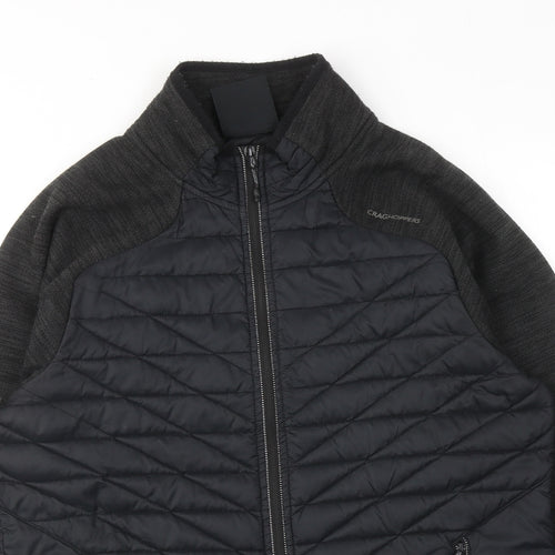 Craghoppers Mens Grey Quilted Jacket Size M Zip