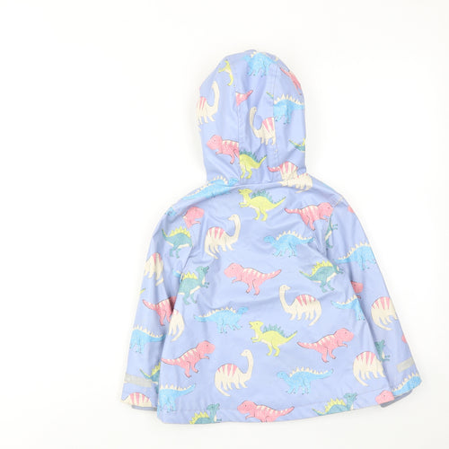 Marks and Spencer Girls Multicoloured Geometric Jacket Size 3-4 Years Zip - Dinosaur
