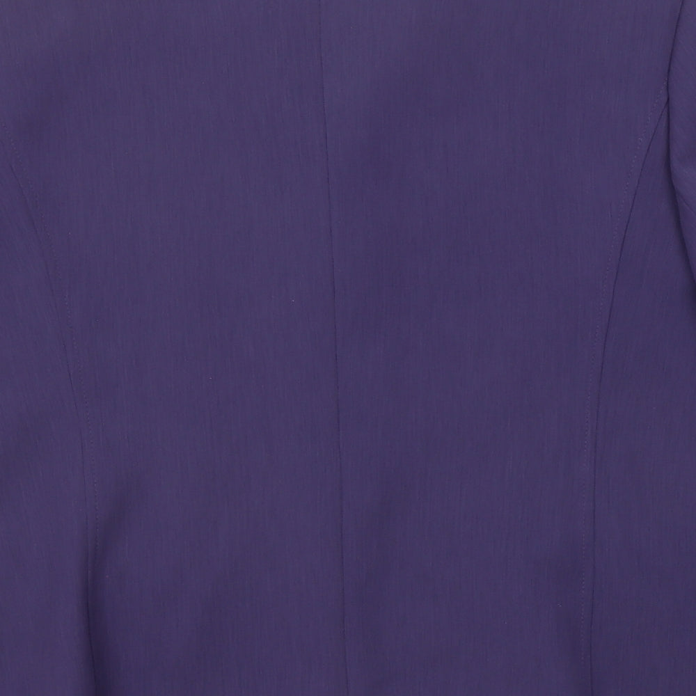 Marcona Womens Purple Jacket Blazer Size 16 Button