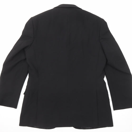 Karl Jackson Mens Black Polyester Jacket Suit Jacket Size 42 Regular