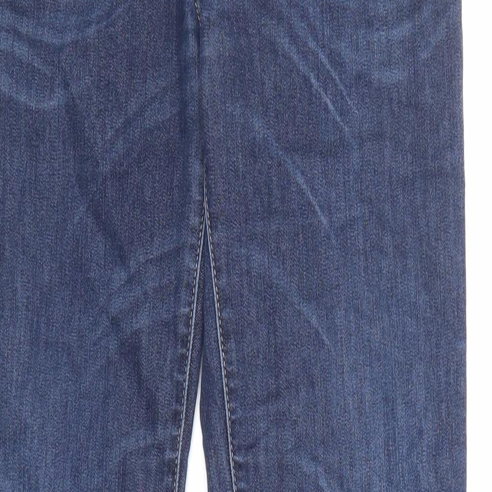 NEXT Womens Blue Cotton Bootcut Jeans Size 10 Regular Zip