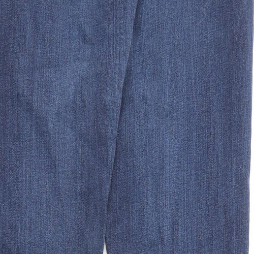 Levi's Womens Blue Cotton Straight Jeans Size 32 in Regular Zip