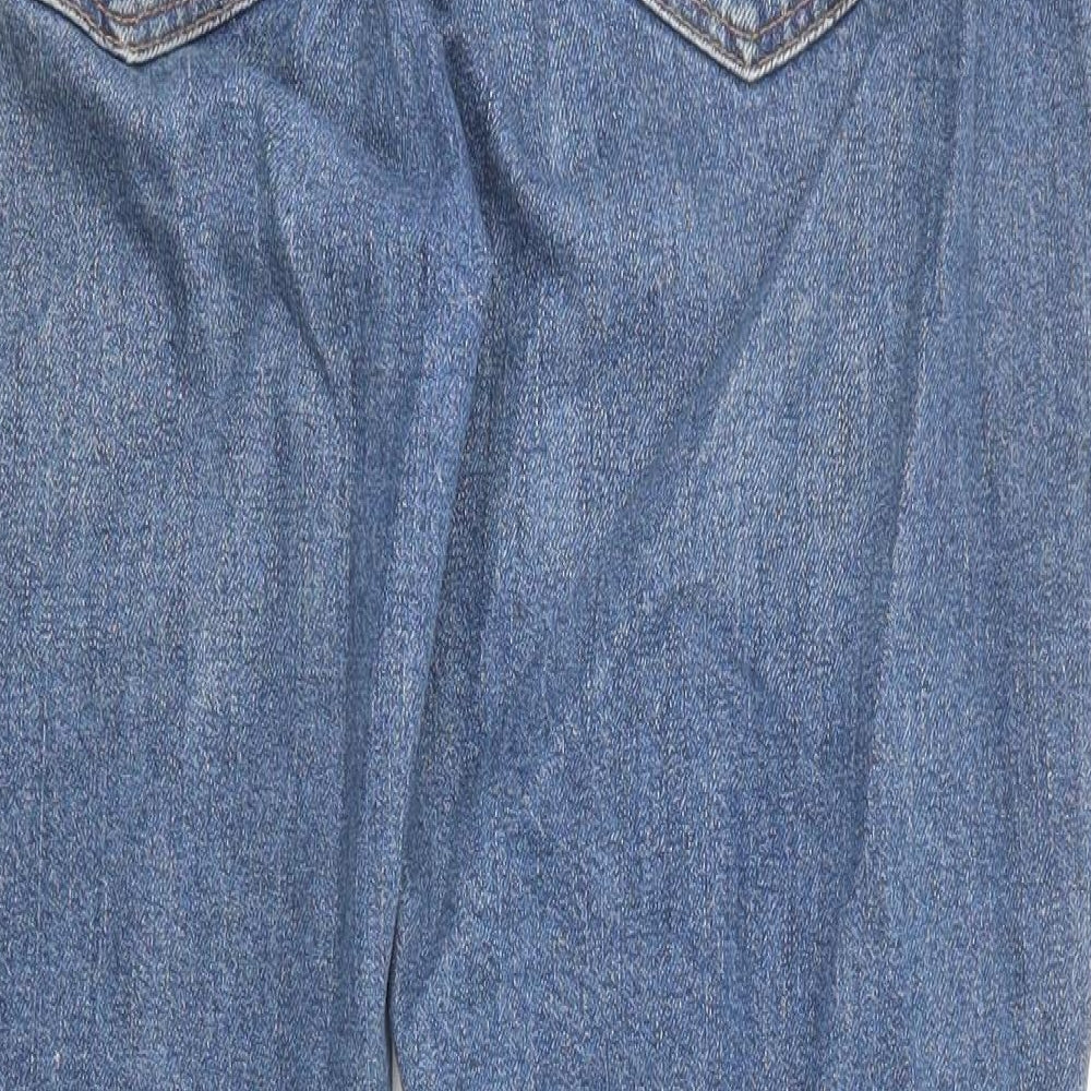 Gap Womens Blue Cotton Tapered Jeans Size 32 in Regular Zip