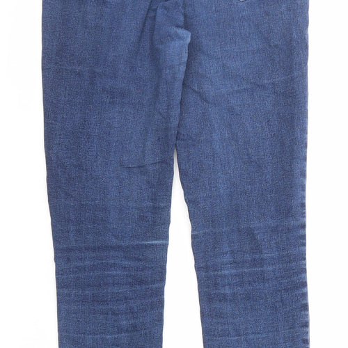 Zara Womens Blue Cotton Skinny Jeans Size 12 Regular Zip
