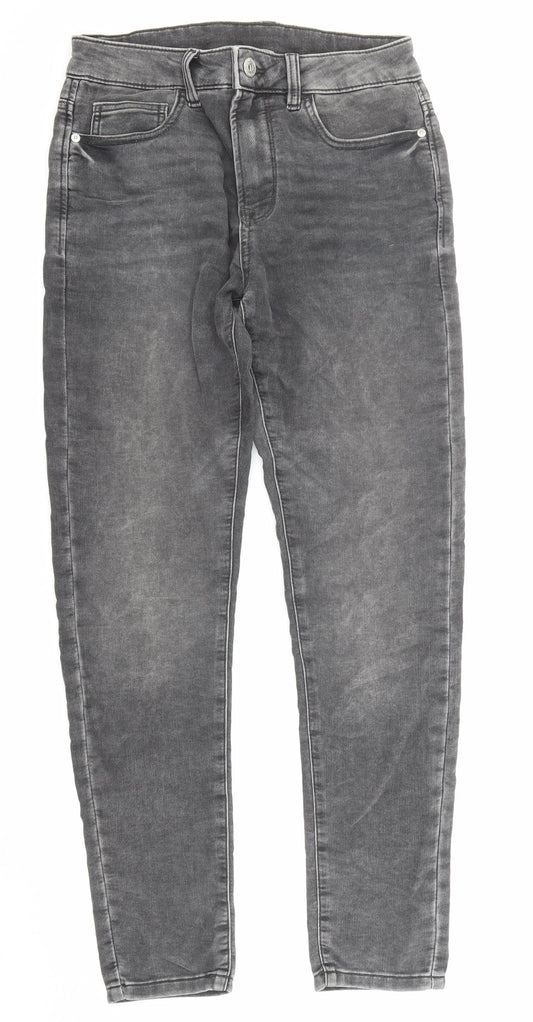 NEXT Mens Grey Cotton Skinny Jeans Size 30 in L31 in Regular Zip