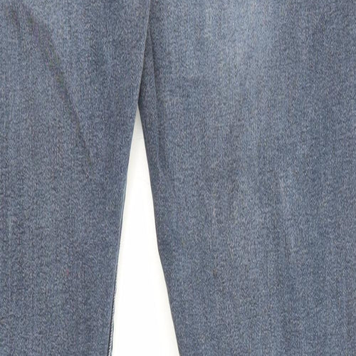 Topman Mens Blue Cotton Skinny Jeans Size 34 in Slim Zip