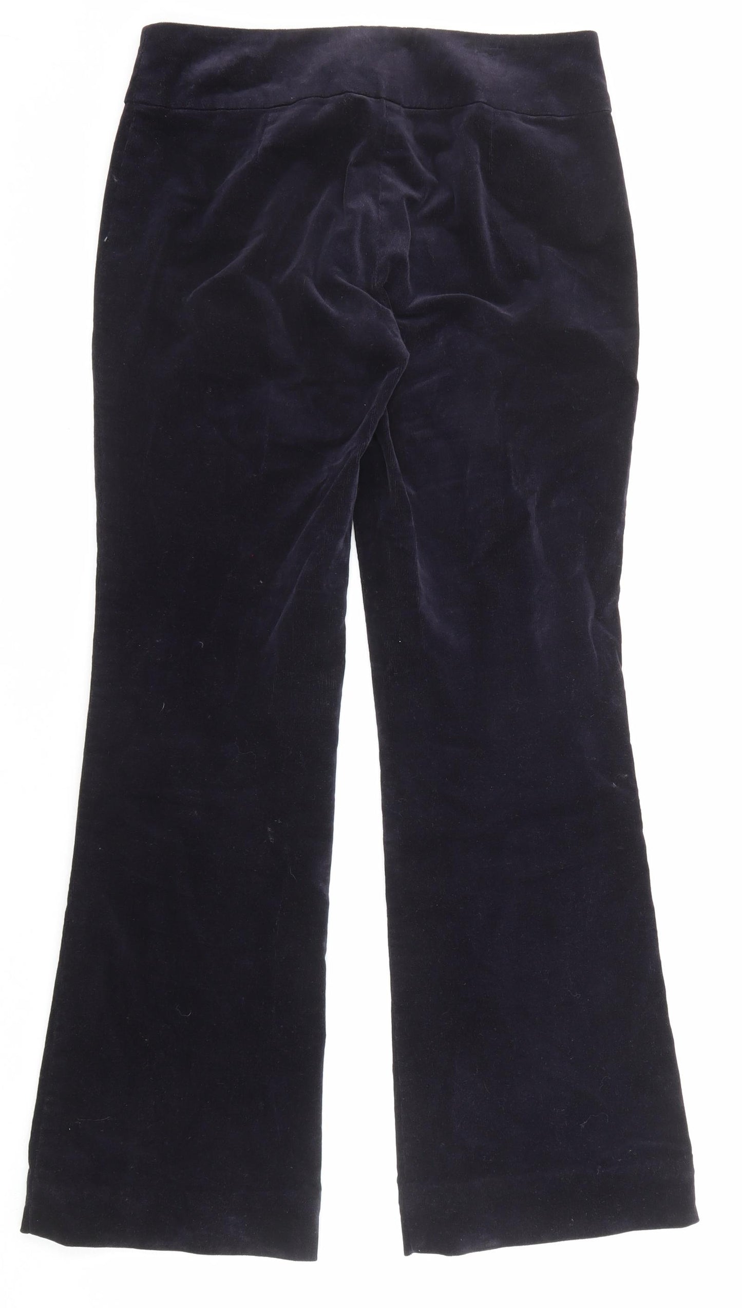 Fenn Wright Manson Womens Blue Cotton Trousers Size 8 Regular Zip