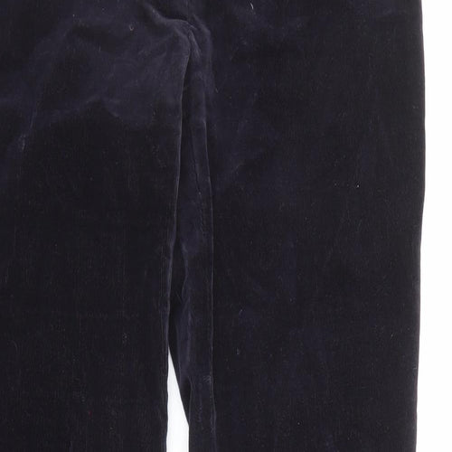 Fenn Wright Manson Womens Blue Cotton Trousers Size 8 Regular Zip