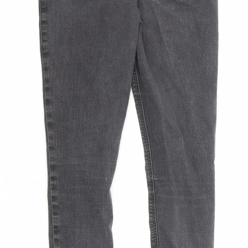 Topshop Womens Grey Cotton Skinny Jeans Size 25 in Regular Zip