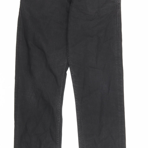 Tommy Hilfiger Mens Black Cotton Straight Jeans Size 34 in L32 in Regular Zip
