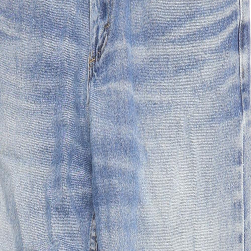 Lee Mens Blue Cotton Straight Jeans Size 34 in L29 in Regular Zip