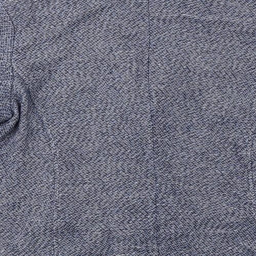 Rabe Womens Blue Jacket Blazer Size 14 Button - Boucle Tweed