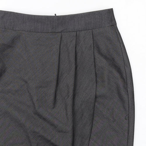Limited Collection Womens Grey Polyester Straight & Pencil Skirt Size 10 Zip