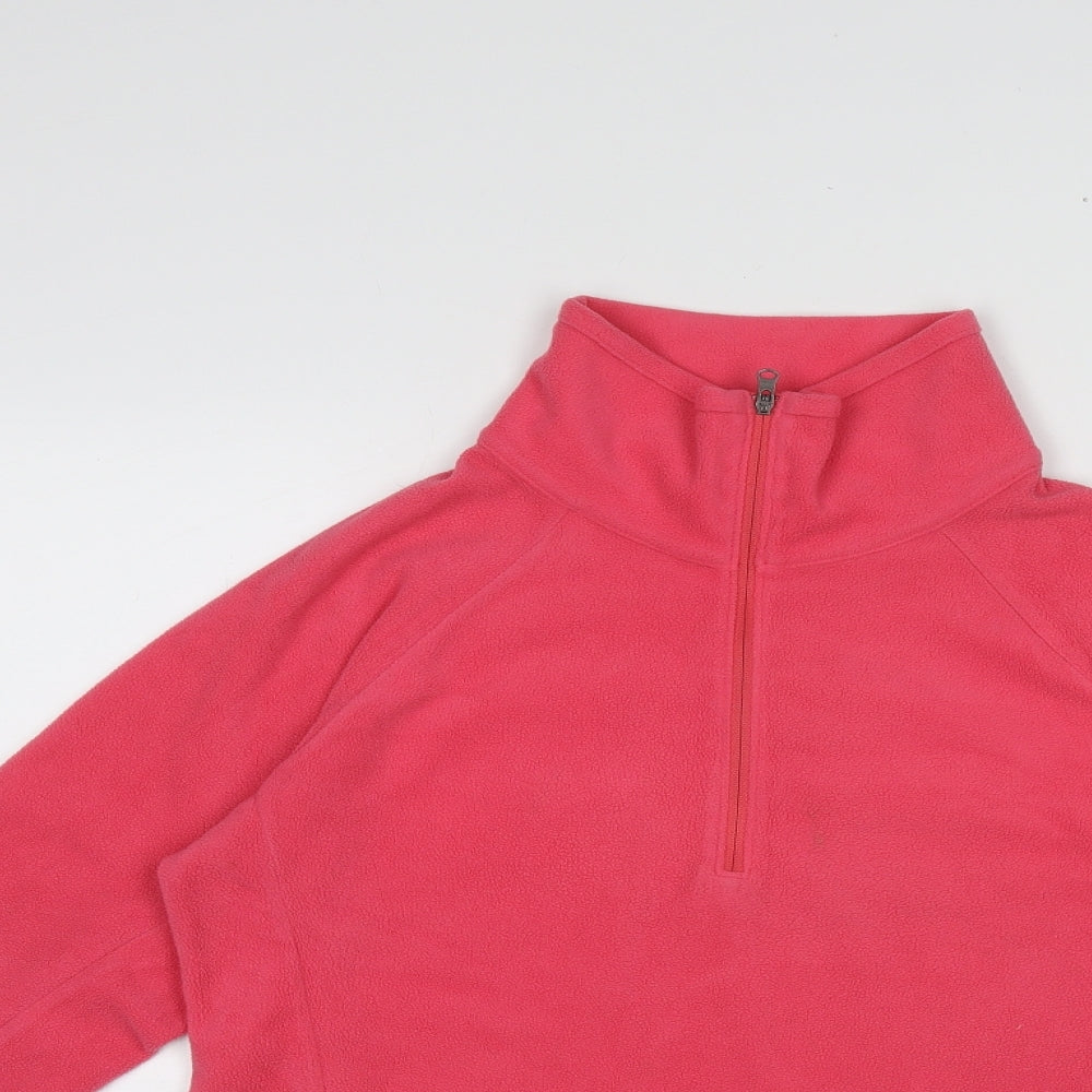 Columbia Womens Pink Polyester Pullover Sweatshirt Size M Zip