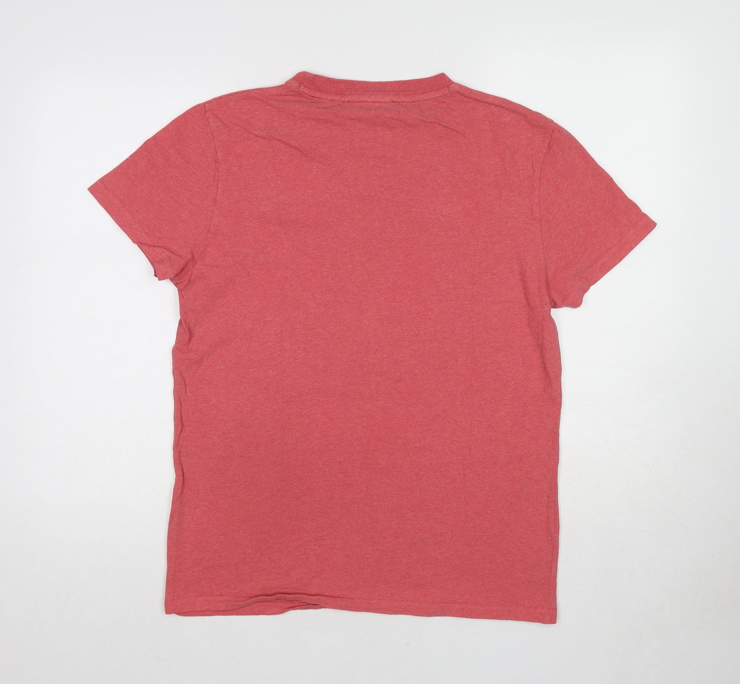 Superdry Womens Pink Cotton Basic T-Shirt Size M Round Neck
