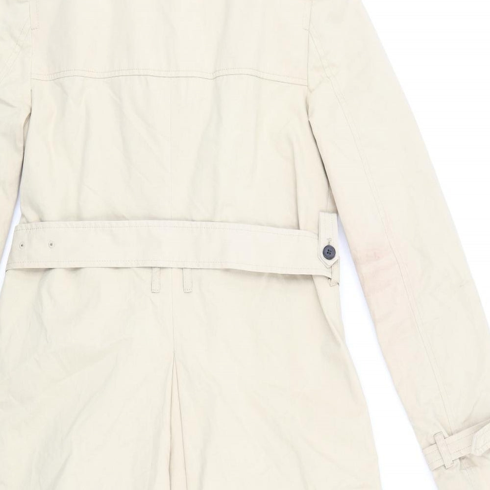 Jack Wills Womens Beige Trench Coat Coat Size 10 Button