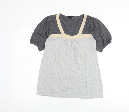 NEXT Womens Multicoloured 100% Cotton Basic T-Shirt Size 10 Round Neck