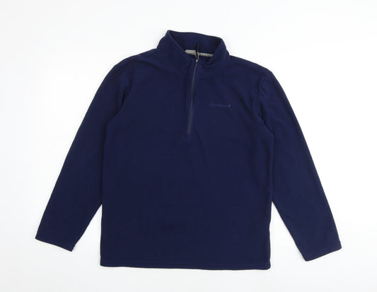 Peter Storm Mens Blue Polyester Henley Sweatshirt Size XS