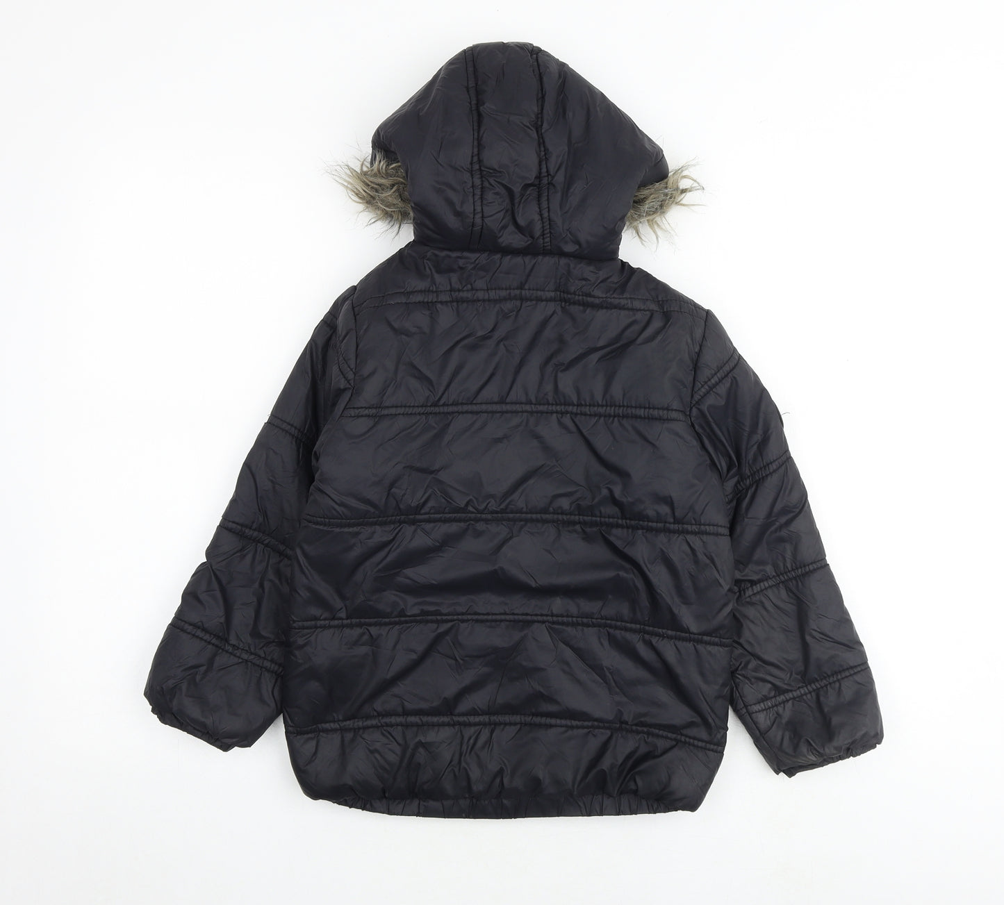 Firetrap Boys Black Jacket Size 6-7 Years Zip