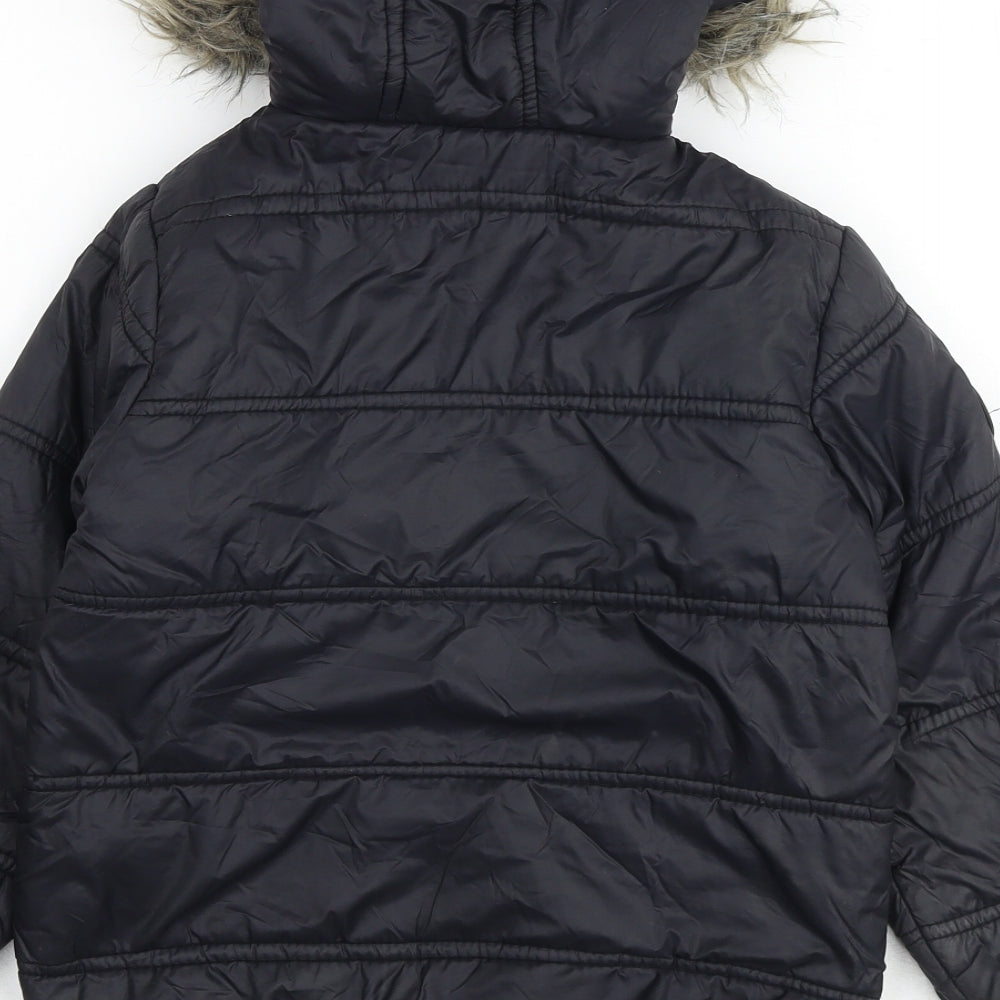 Firetrap Boys Black Jacket Size 6-7 Years Zip