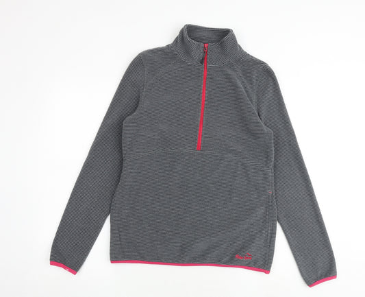 Peter Storm Womens Grey Polyester Pullover Sweatshirt Size 12 Zip