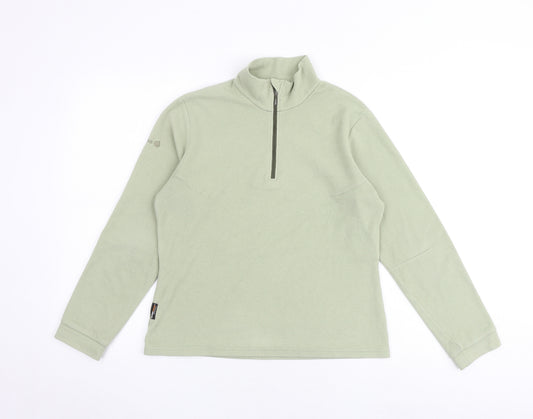 Lafuma Womens Green Polyester Pullover Sweatshirt Size 12 Zip