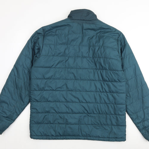DECATHLON Mens Blue Quilted Jacket Size L Zip