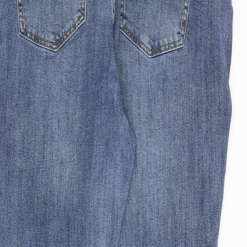 Nutmeg Womens Blue Cotton Skinny Jeans Size 20 Regular Zip